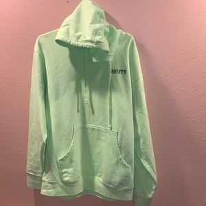 Sisters fluorescent yellow hoodie